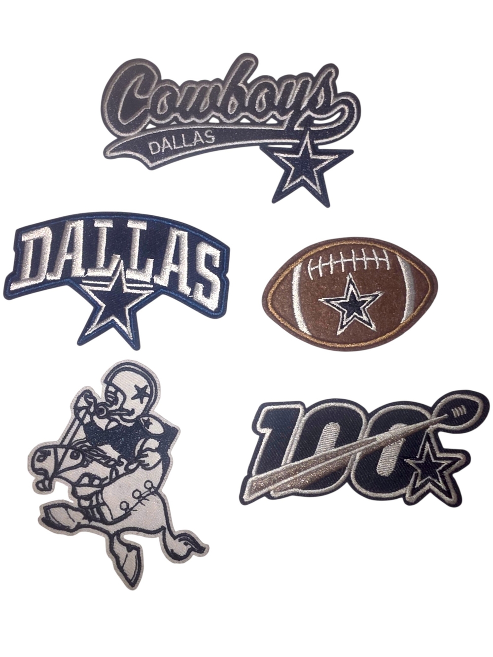 Dallas Cowboys  Iron-On Patch Set 5pc